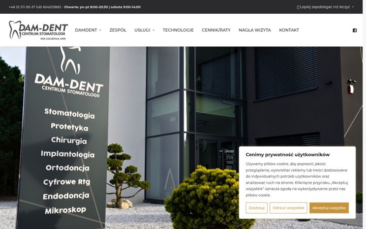 Screenshot του damdent.pl