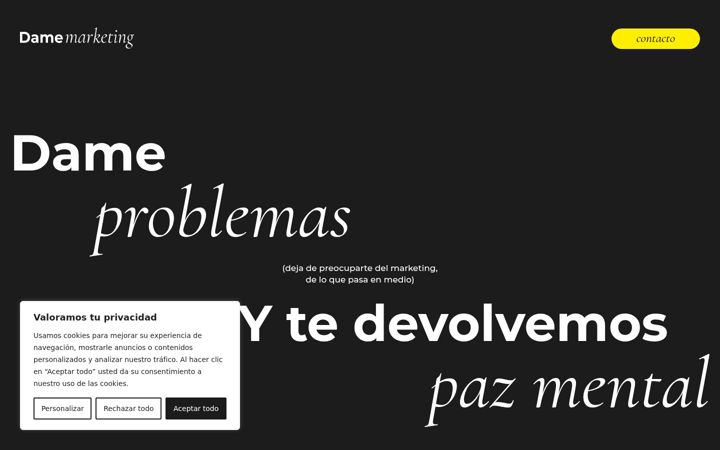 Screenshot di damemarketing.es