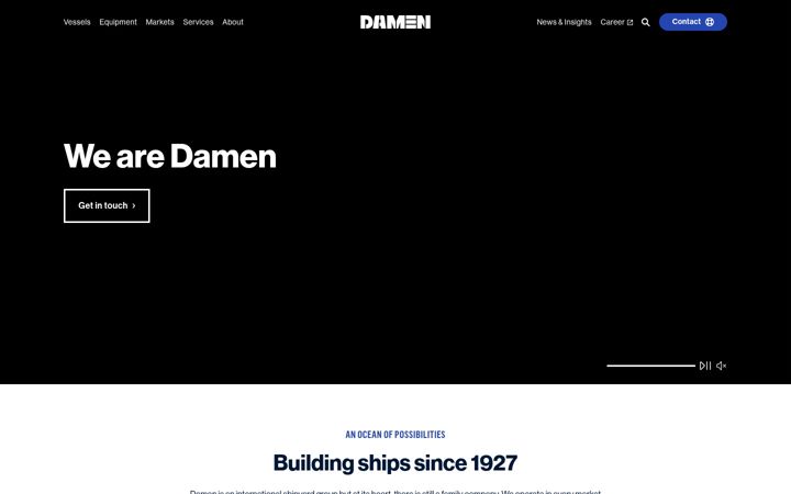 Screenshot of damen.com