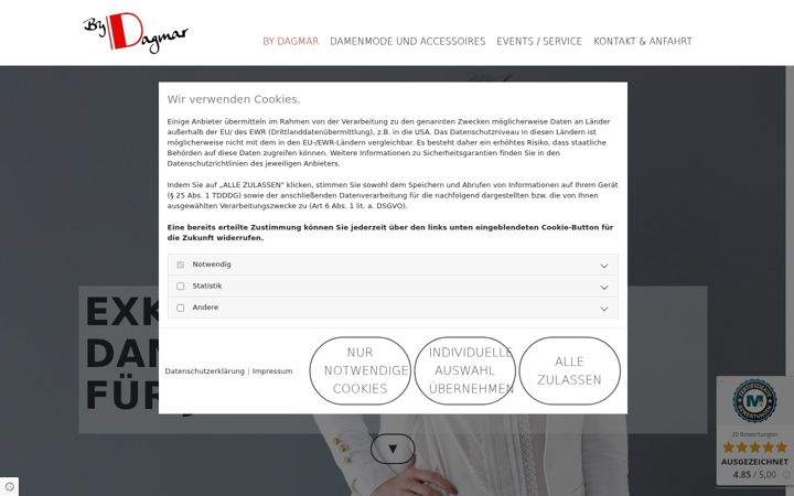Screenshot of damenmode-hannover.de