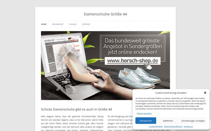 Screenshot of damenschuhe-groesse-44.de