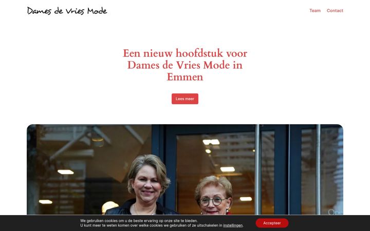 Skjermbilde av damesdevriesmode.nl