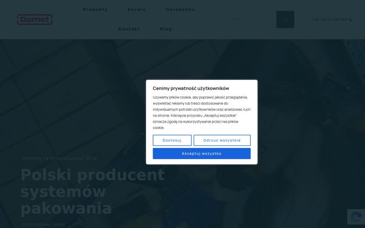 Screenshot του damet.com.pl