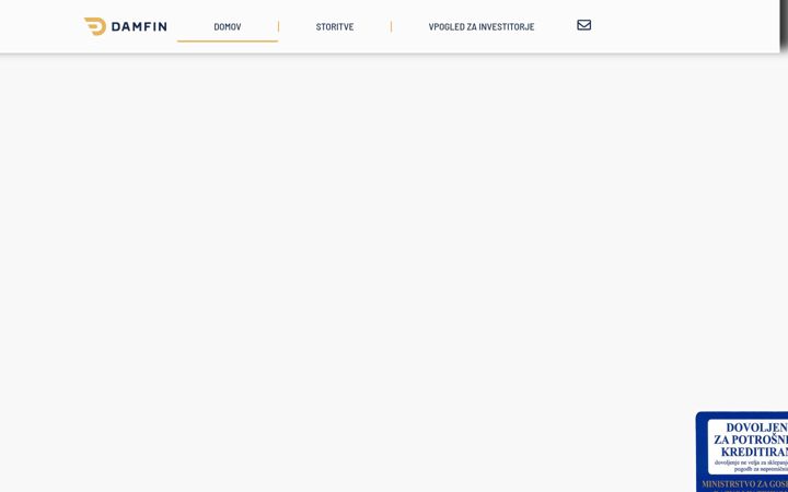 Screenshot von damfin.si