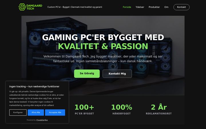 Screenshot of damgaardtech.dk