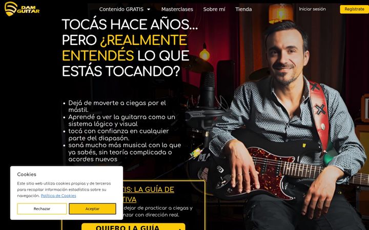 Screenshot of damguitar.com