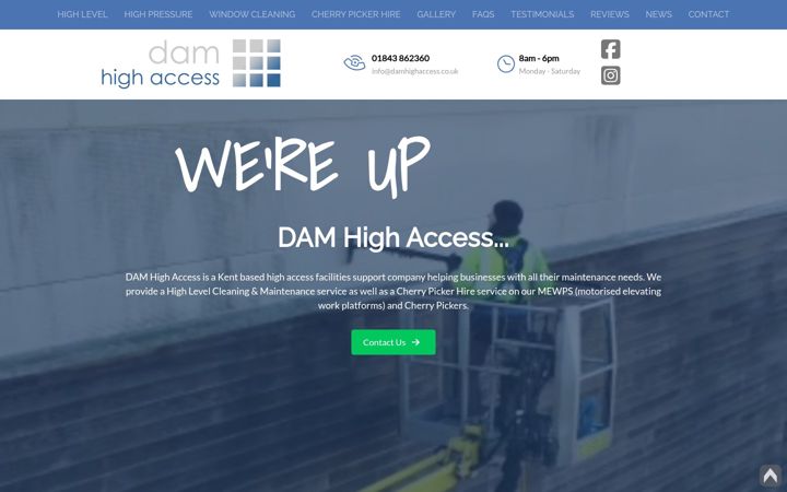 Captura de ecrã de damhighaccess.co.uk
