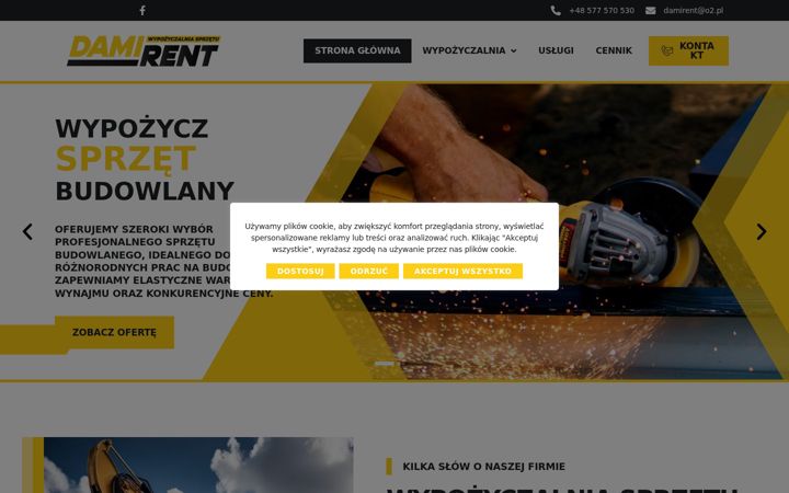 Screenshot of dami-rent.pl