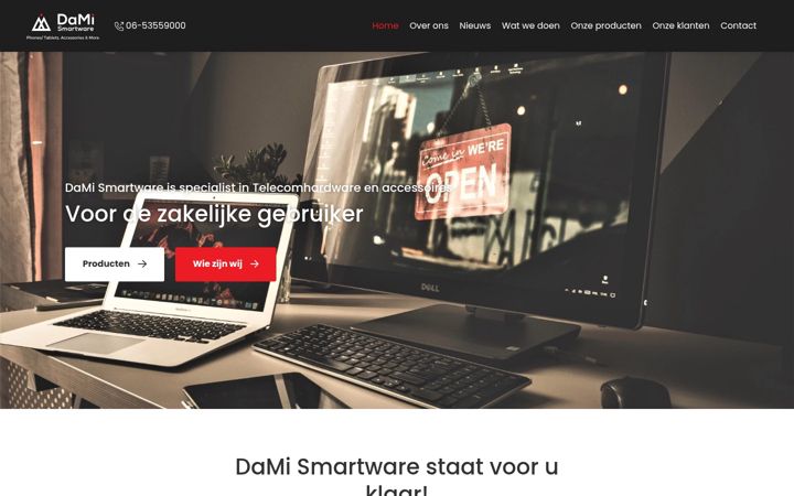 Skjermbilde av dami-smartware.nl