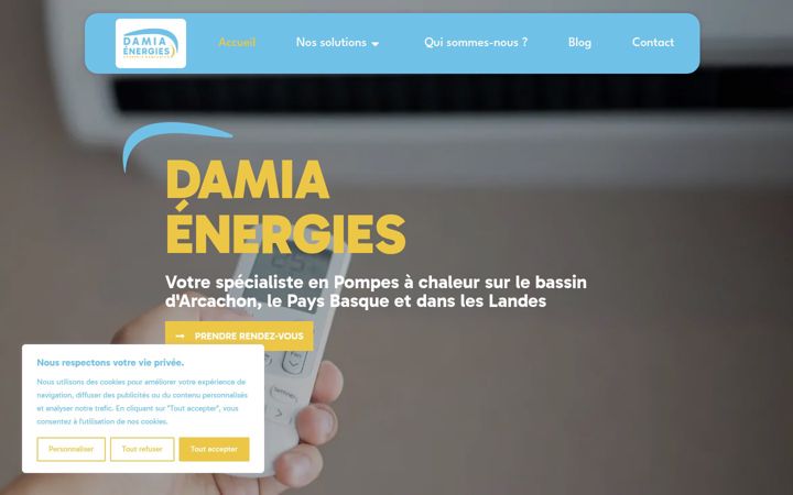Ekraanipilt saidist damia-energies.fr
