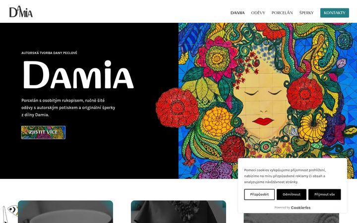 Screenshot van damia.cz