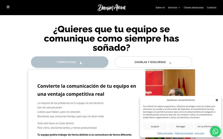 Screenshot di damianalcolea.es