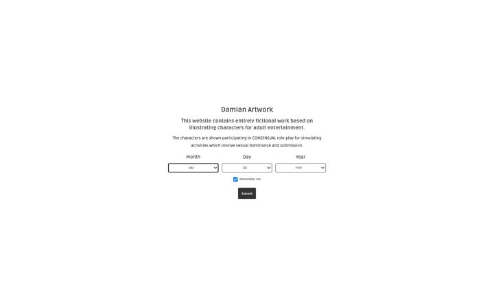 Screenshot of damianartwork.com