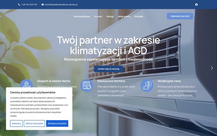 Skärmbild av damiancebula-serwis.pl