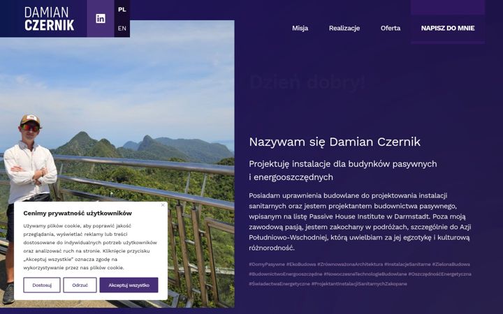 Screenshot of damianczernik.pl