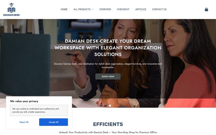 Screenshot of damiandesk.com