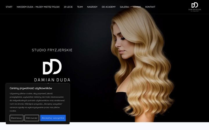 Screenshot of damianduda.com