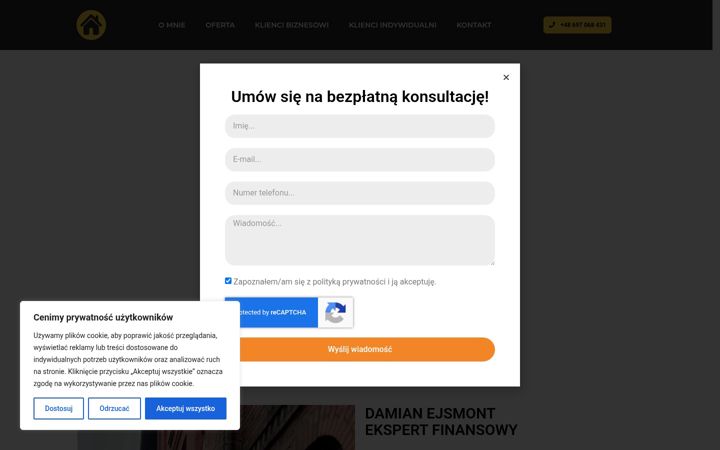 Screenshot of damianejsmont.pl