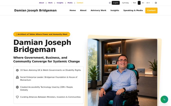 Captura de ecrã de damianjosephbridgeman.co.uk