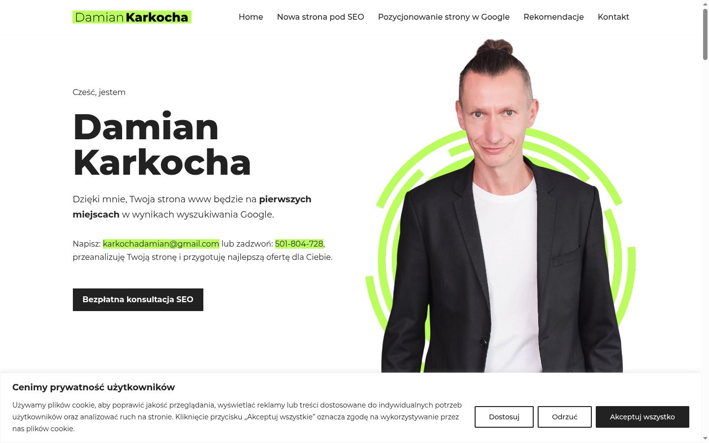 Képernyőkép a bármilyen interakció előtt megjelenő hozzájárulási bannerről