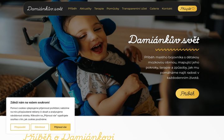 Screenshot stránky damiankuvsvet.cz