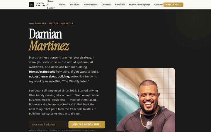 Screenshot of damianmartinez.com