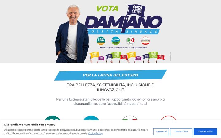 Ekrano kopija damianocoletta.it