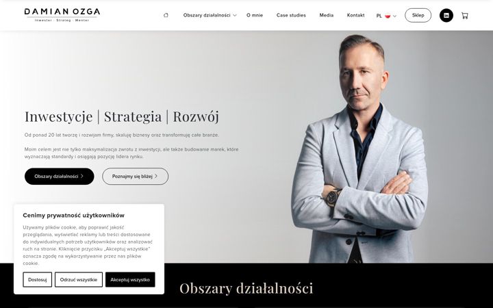 Screenshot του damianozga.pl