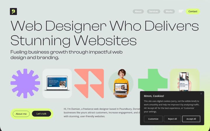 Screenshot of damianpopiol.com
