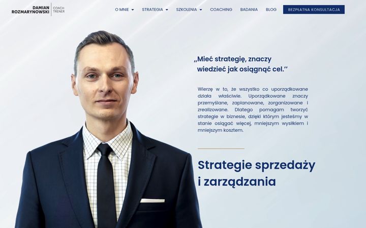 Screenshot του damianrozmarynowski.pl