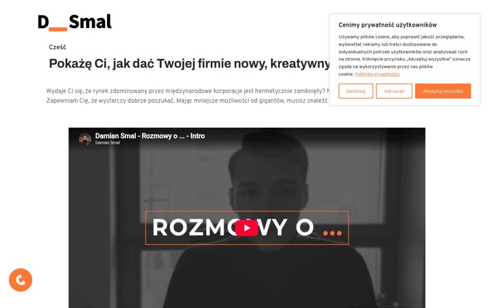 Screenshot του damiansmal.pl