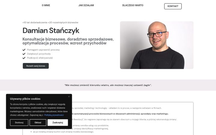 Screenshot of damianstanczyk.pl