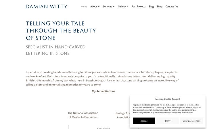 Screenshot of damianwitty.com