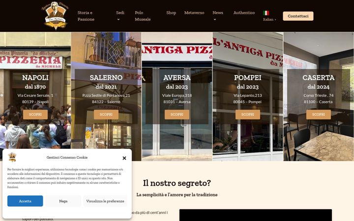 Posnetek zaslona damichele.net
