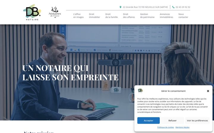 Zrzut ekranu damienbaube.notaires.fr