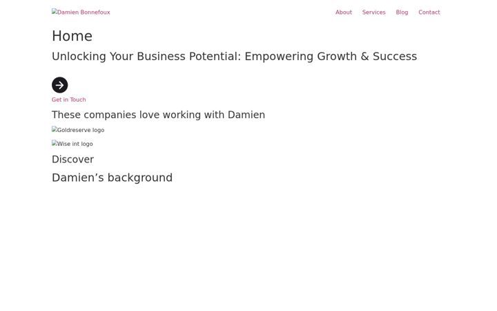 Screenshot of damienbonnefoux.com