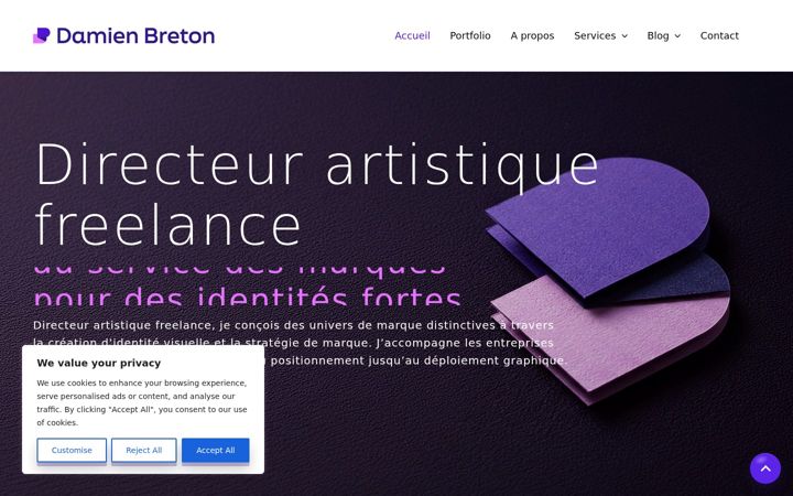 Zrzut ekranu damienbreton.fr