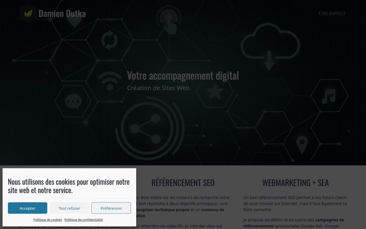Screenshot of damiendutka.com