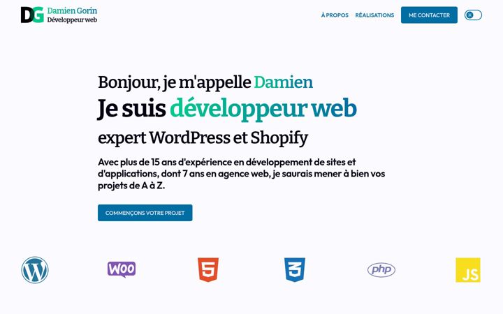 Screenshot of damiengorin.com
