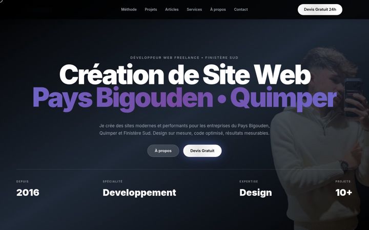 Screenshot of damienmoreau.com