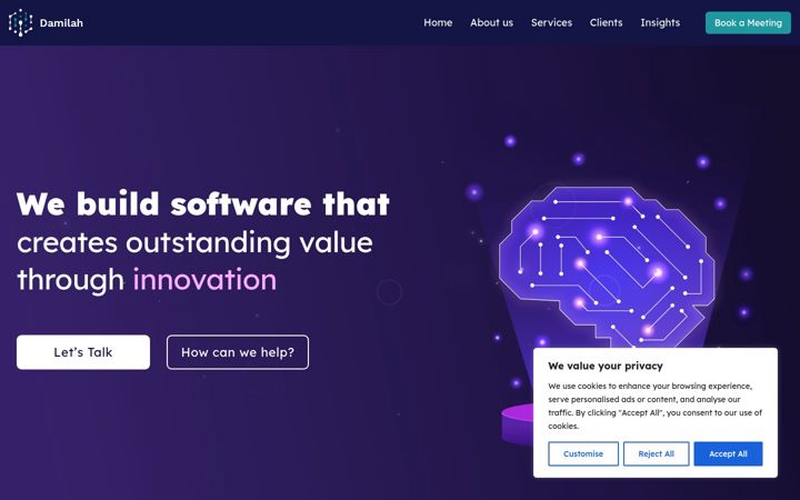 Screenshot of damilah.com