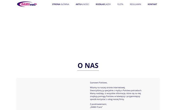 Screenshot του damiltrans.pl
