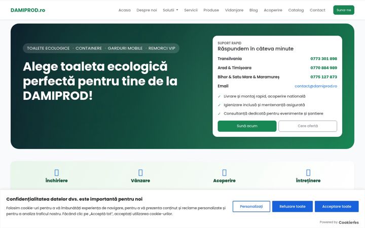 Capture d'écran de damiprod.ro