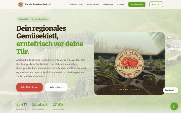 Screenshot of damisches.at