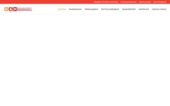 Screenshot von damiskola.hu