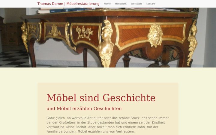 Screenshot of damm-restaurierung.de