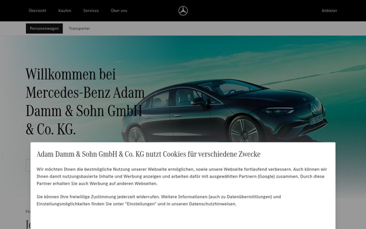 Screenshot of damm-sterne.de