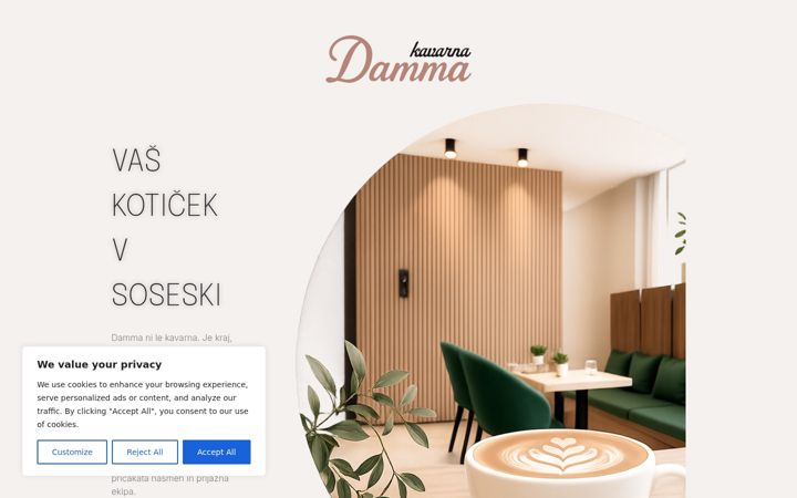 Screenshot von damma.si