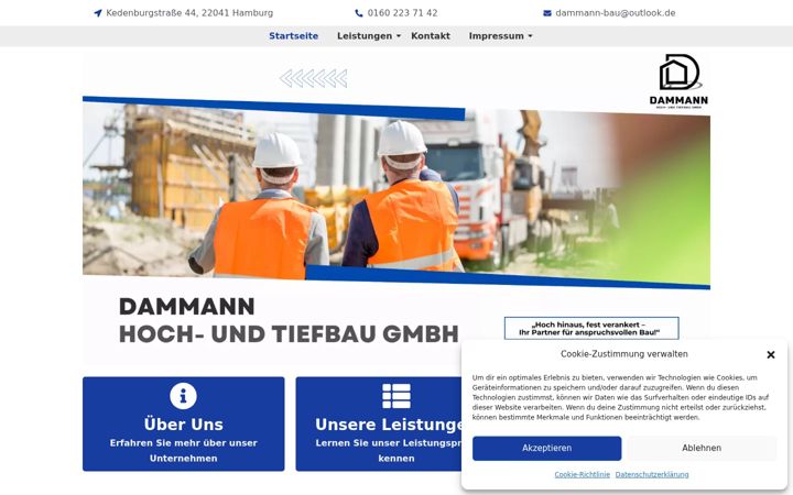 Screenshot of dammannbau.de