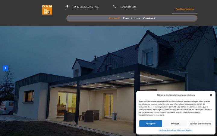 Zrzut ekranu dammenuiserie56.fr